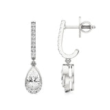 Amaya | Oval & Round Lab-Grown Diamond Dangle Earrings