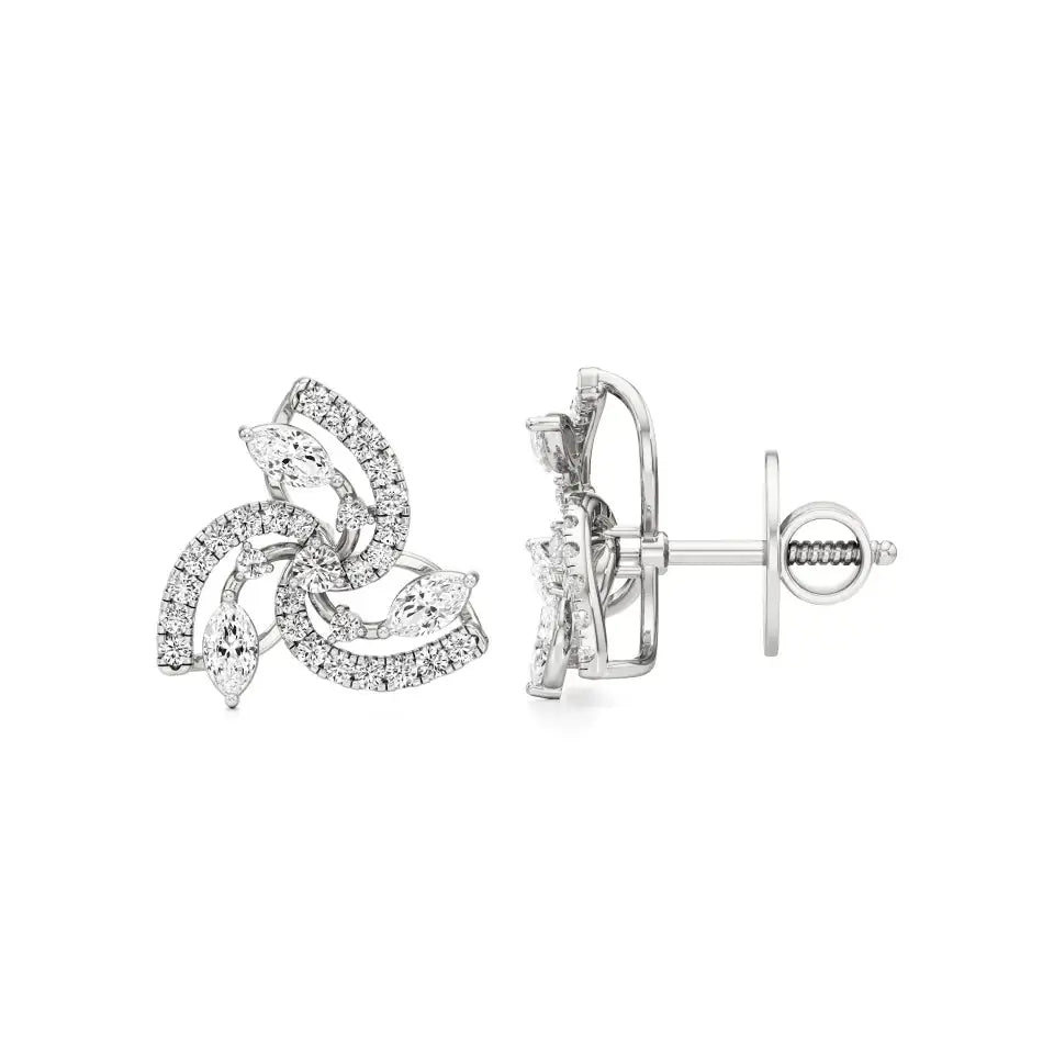 Mode | Round Lab-Grown Diamonds Halo Studs - Nivara