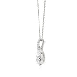 Anek | Pear Solitaire with Round Lab Grown Diamonds Tear Drop Pendant