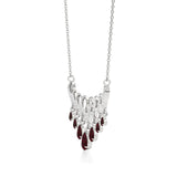 Anek | Round Lab Grown Diamonds & Pear-Cut Rubies Pendant