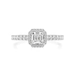 Amara | Asscher-cut Lab-Grown Diamond Halo Ring - Nivara