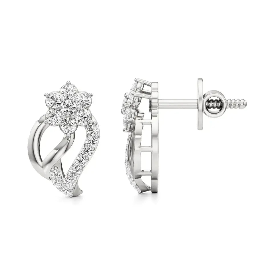 Flora | Round Lab-Grown Diamonds Studs - Nivara