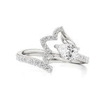 Flora | Round & Pear Lab-Grown Diamond Ring with Pav�� Accents - Nivara