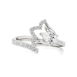 Flora | Round & Pear Lab-Grown Diamond Ring with Pav�� Accents - Nivara