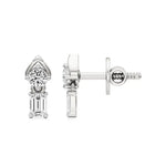 Mode | Round & Emerald Lab-Grown Diamond Drop Earrings - Nivara