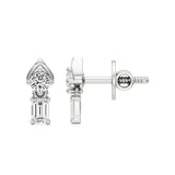 Mode | Round & Emerald Lab-Grown Diamond Drop Earrings - Nivara