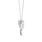 Sneh | Round Lab Grown Diamonds with Ruby Heart Pendant - Nivara