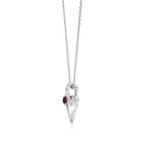 Sneh | Round Lab Grown Diamonds with Round Ruby Accent Heart Pendant - Nivara