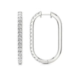 Mode | Round Lab-Grown Diamond Sleek Hoop Earrings - Nivara