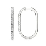Mode | Round Lab-Grown Diamond Sleek Hoop Earrings - Nivara