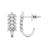 Jess | Round Lab-Grown Diamonds on J-Shaped Studs - Nivara