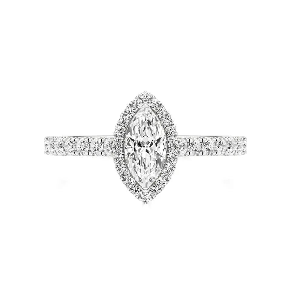 Mira | Round & Marquise Lab-Grown Diamond Halo Ring - Nivara
