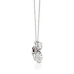 Vanya | Lab Grown Diamonds and Ruby Butterfly Wings Pendant - Nivara