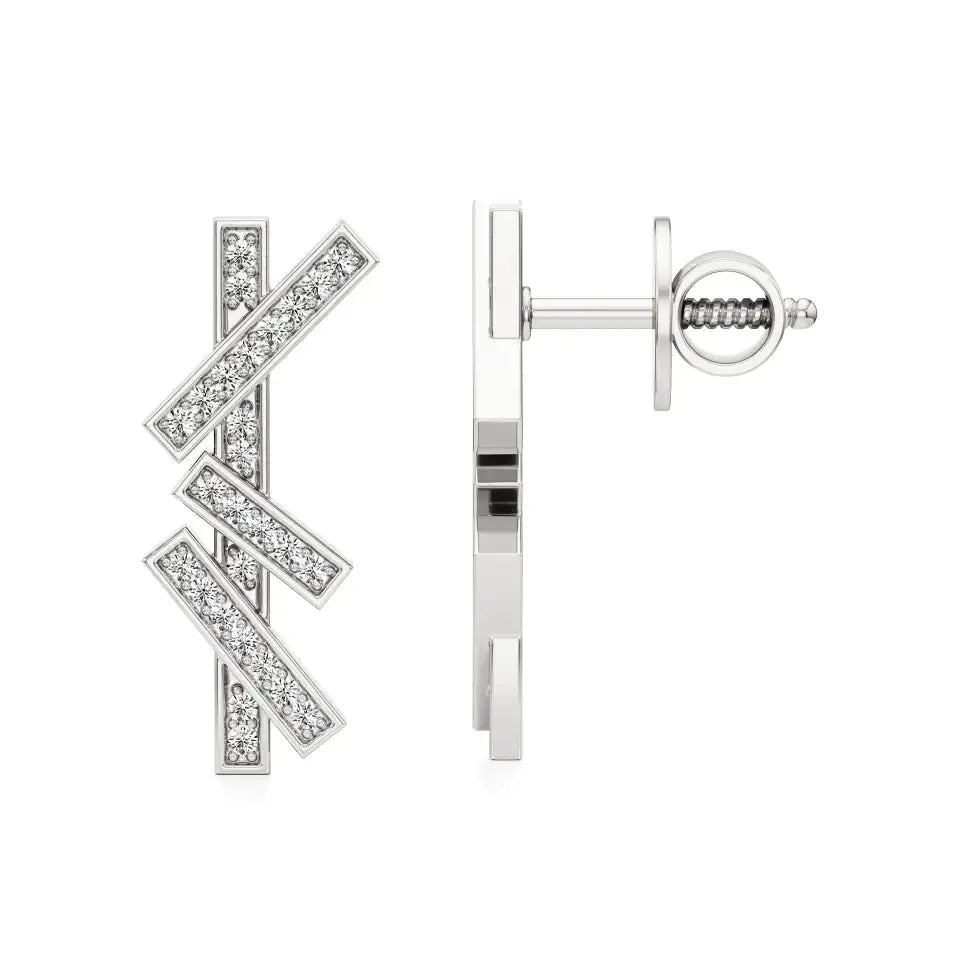 Mode | Round Lab-Grown Diamonds Clustered Studs - Nivara