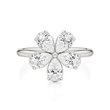 Flora | Pear Diamonds in Flora Design - Nivara