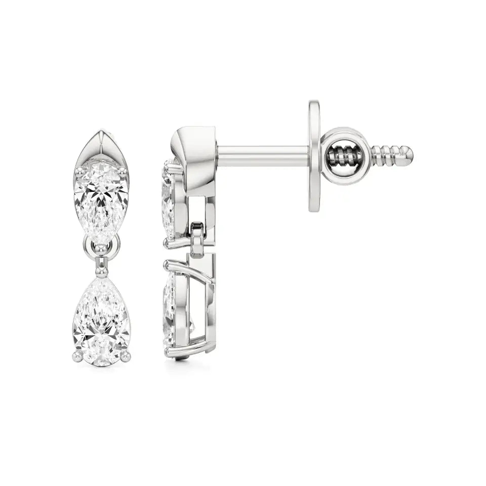 Vanya | Pear Lab-Grown Diamonds Drop Earrings - Nivara
