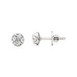 Mirage | Round Solitaire Lab-Grown Diamond Studs - Nivara