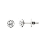 Mirage | Round Solitaire Lab-Grown Diamond Studs - Nivara