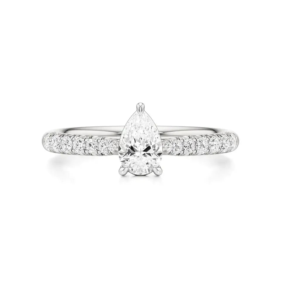 Amara | Round & Pear Lab-Grown Diamond Ring - Nivara