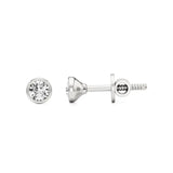 Mirage | Round Lab-Grown Diamond Studs with Bezel Setting - Nivara
