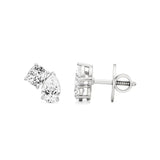 Toi et Moi | Cushion & Pear Lab-Grown Diamond Stud Earrings - Nivara