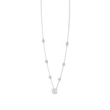 Anek | Radiant Solitaire & Round Lab Grown Diamond Necklace