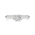 Aria | Emerald Lab-Grown Diamond Three-Stone Ring - Nivara