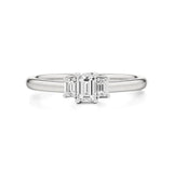 Aria | Emerald Lab-Grown Diamond Three-Stone Ring - Nivara