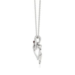 Sneh | Elegant Round Lab Grown Diamonds with Ruby Accent Heart Pendant - Nivara