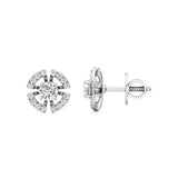 Nora | Round Lab-Grown Diamonds Halo Studs - Nivara