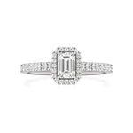 Mira | Emerald Lab-Grown Diamond Halo Ring - Nivara