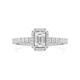 Mira | Emerald Lab-Grown Diamond Halo Ring - Nivara
