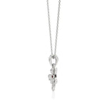 Flora | Diamonds Clustered Floral Design with Ruby Accent Pendant - Nivara