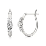 Aria | Trio Round Lab-Grown Diamond Hoop Earrings - Nivara