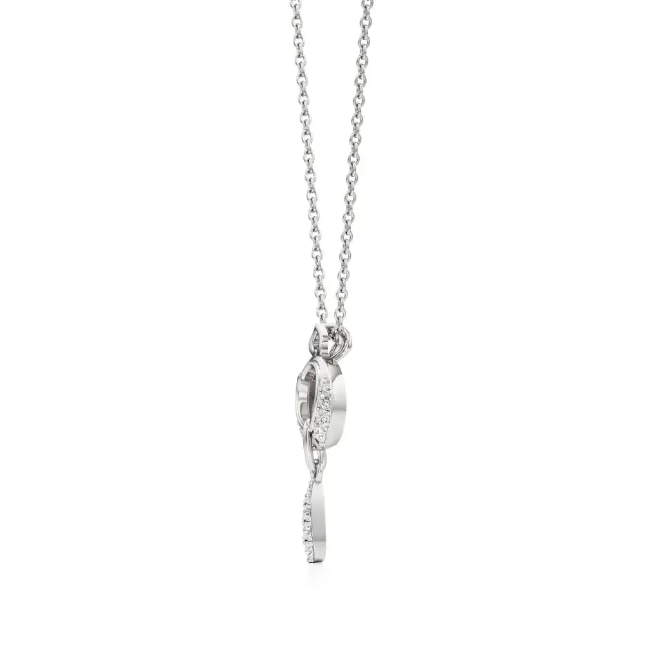 Sneh | Elegant Round Lab Grown Diamonds Heart Pendant - Nivara
