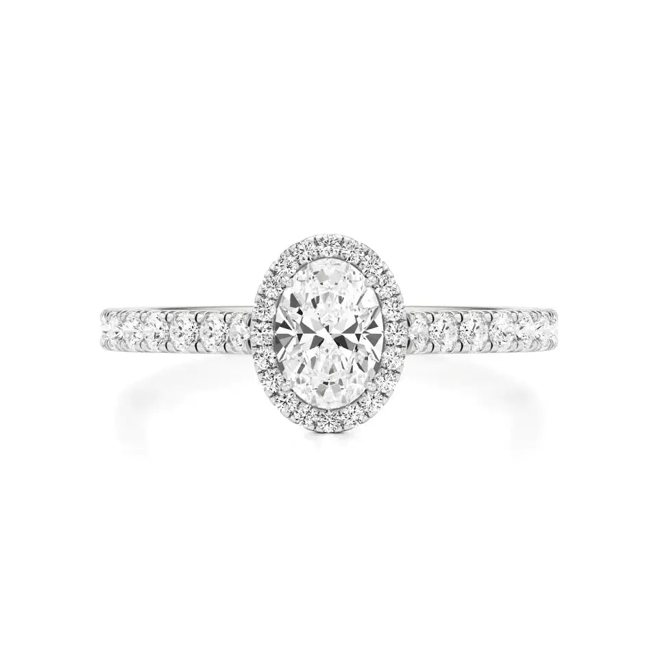 Mira | Round & Oval Lab-Grown Diamond Halo Ring - Nivara