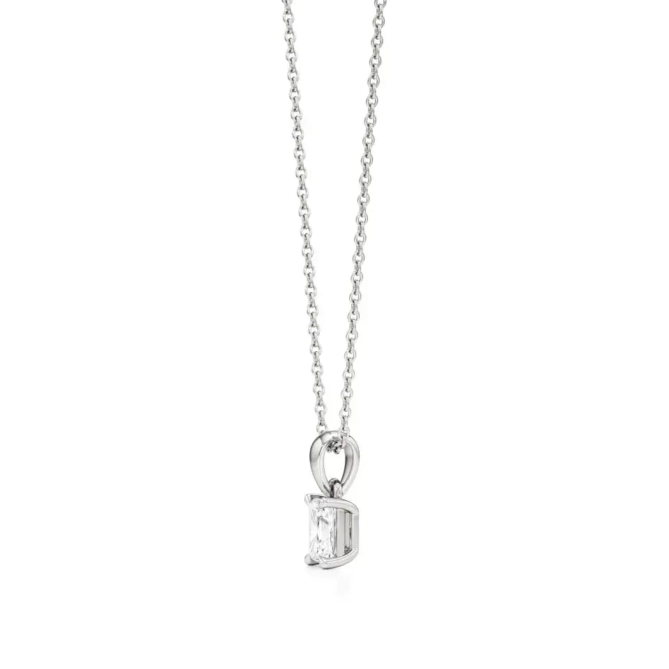 Thea | Radiant-Cut Solitaire Lab Grown Diamond 4-Prong Setting Pendant - Nivara
