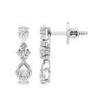 Vanya | Round, Pear and Oval Lab-Grown Diamonds Drop Earrings - Nivara
