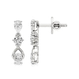 Vanya | Round, Pear and Oval Lab-Grown Diamonds Drop Earrings - Nivara