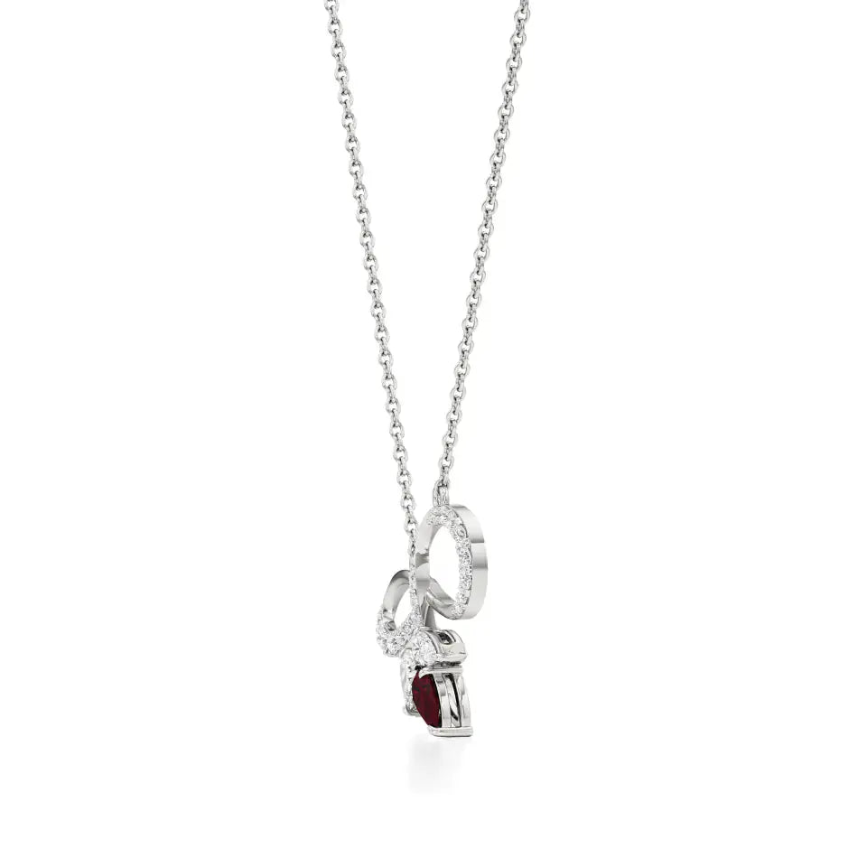 Foreva | Classic Ruby & Diamond Infinity Pendant - Nivara