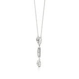 Sneh | Pear & Round Lab Grown Diamonds Heart & Tear Drop Necklace