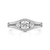 Aria | Round & Radiant Lab-Grown Diamond Three-Stone Ring - Nivara