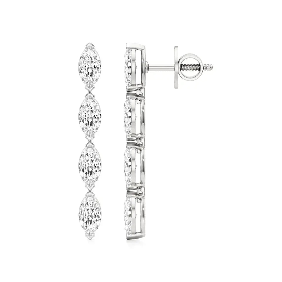 Mode | Marquise Lab-Grown Diamond Danglers - Nivara