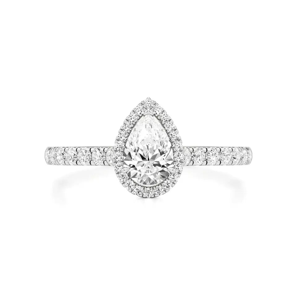 Mira | Round & Pear Lab-Grown Diamond Halo Ring - Nivara