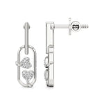 Sneh | Round Lab-Grown Diamonds Clustered Drop Earrings - Nivara