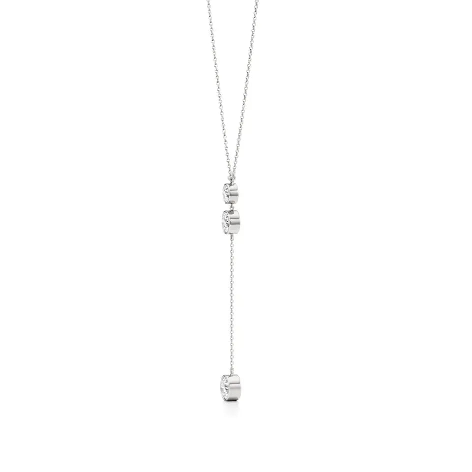 Amora | Round Lab Grown Diamond Bezel Setting Necklace - Nivara