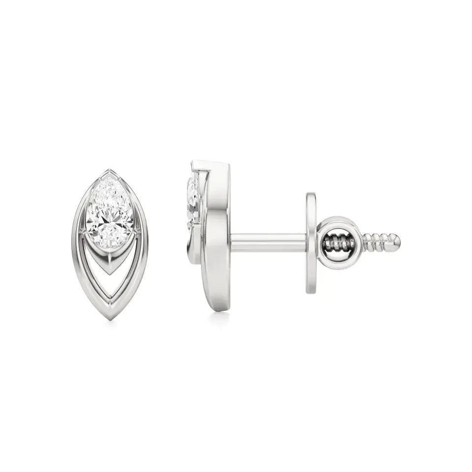Sia | Pear Soliltaire Lab-Grown Diamond Studs - Nivara