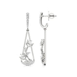 Flora | Pear & Round Lab-Grown Diamond Dangle Earrings - Nivara