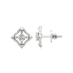 Nora | Round Solitaire Lab-Grown Diamond Square Studs - Nivara