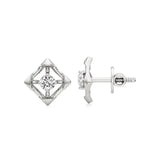 Nora | Round Solitaire Lab-Grown Diamond Square Studs - Nivara